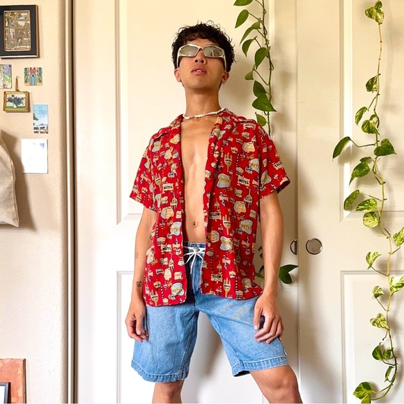 Vintage Motel Tourist Button-Up Shirt - Picture 2 of 6